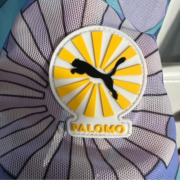 Puma x Palomo tight longsleeve mesh shirt, rubber label at hem, mock neck, sz. S - Picture 4 of 11